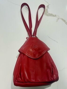 Canyon Outback Red Leather Shoulder Bag Convertible Backpack Louisville Cardinal